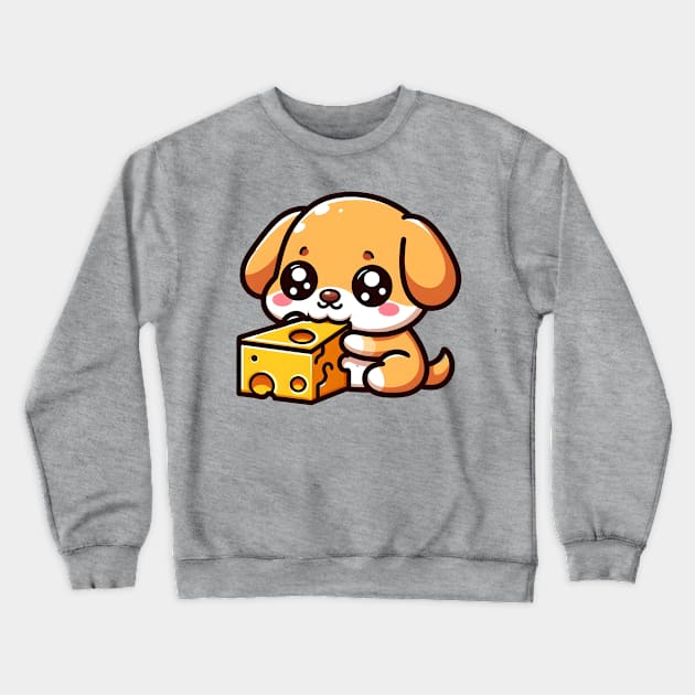 Cheese puppy Crewneck Sweatshirt by Japanese Fever